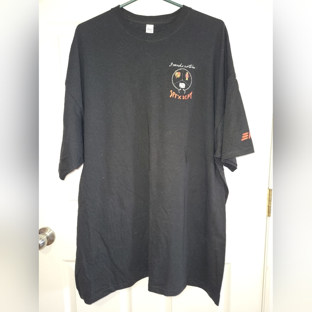 (XXXL)⚘️Frankenstein⚘️ Black Graphic T-Shirt Ptp 26.5×L33"